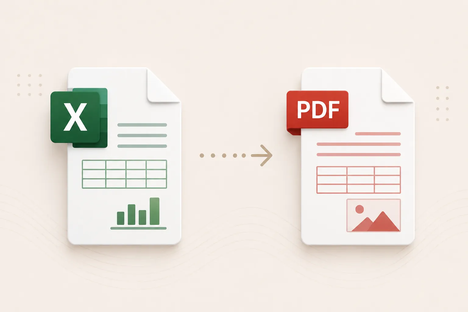 Excel spreadsheet converted into PDF online