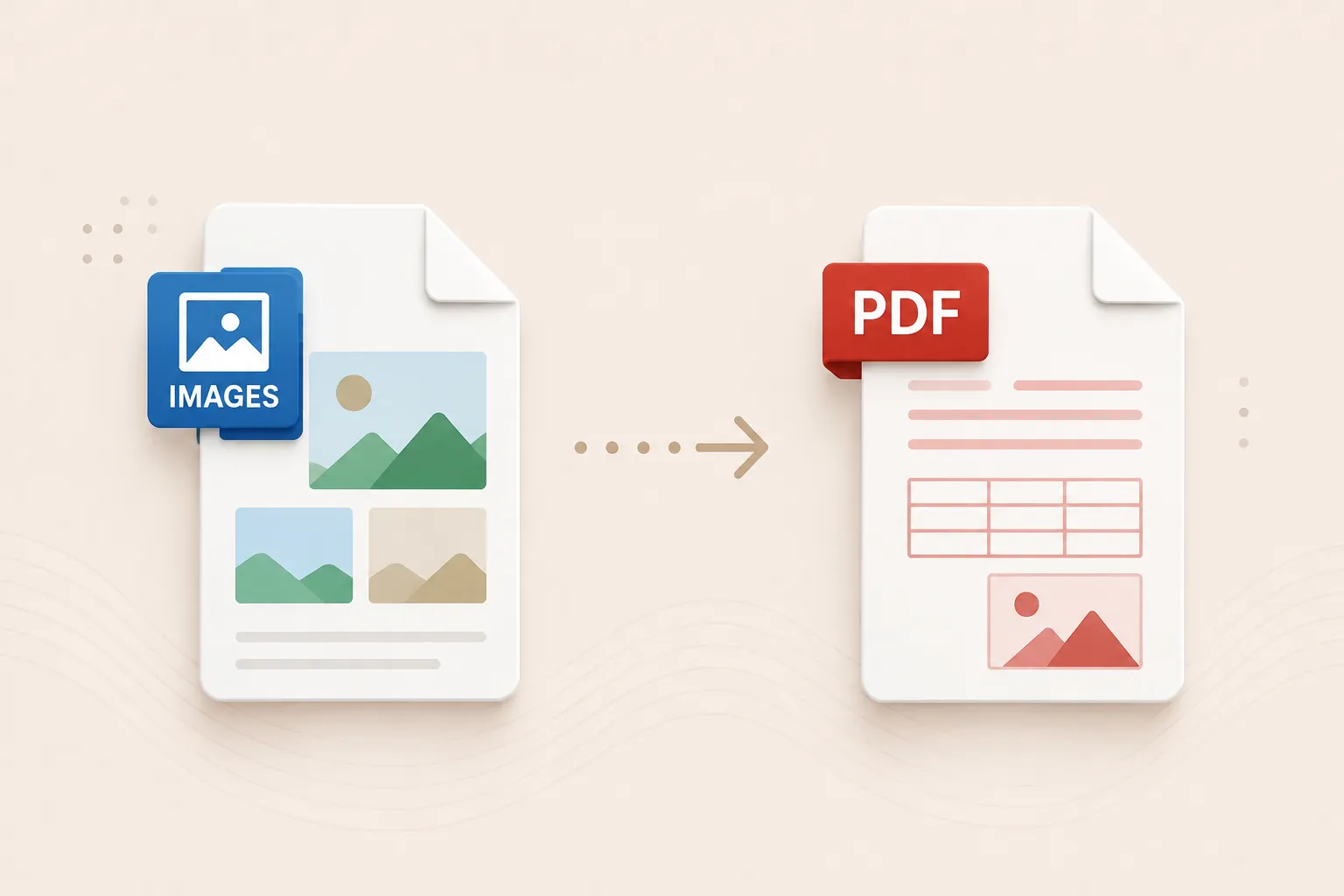Image files converted into PDF online