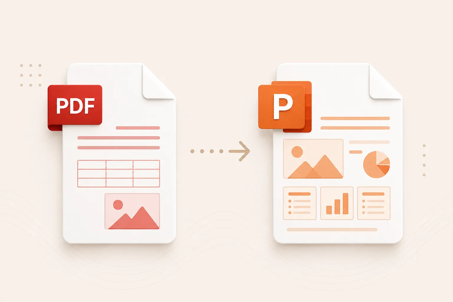 PDF document converted into editable PowerPoint presentation online